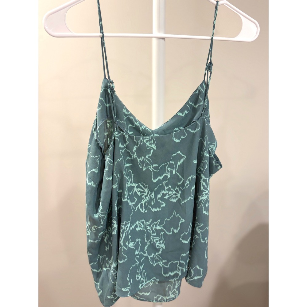Retro Boho Y2K Festival Cami Tank Top Teal Mint Green Abstract Print Spaghetti